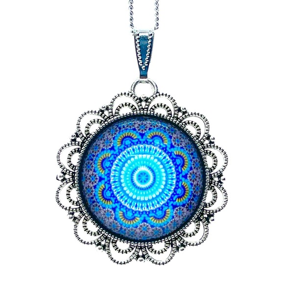 Boho Love Obsession Jewelry - Mosaic Mandala Big Round Necklace